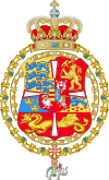 Escudo de Frederico V de Dinamarca