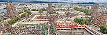 aerial image of a temple campus.