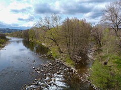 Point de confluence entre l'Ardèche et le Luol.