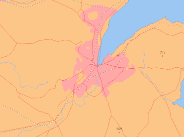 Mapa konturowa Belfastu