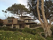 The first Hodgkins and Skubic House is on the left, built in 1957 for a lesbian couple in Isla Vista, California