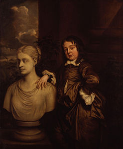 Peter Lely: Der kleinwüchsige Miniaturmaler Richard Gibson, 1658, National Portrait Gallery, London