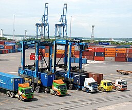 Straddle carriers or SK as known at Northport, Malaysia.