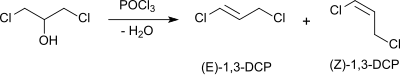 Synthese von 1,3-Dichlorpropen durch Dehydratisierung von 1,3-DCP