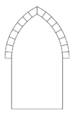 Equilateral pointed arch