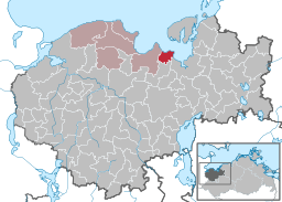 Läget för kommunen Zierow i Landkreis Nordwestmecklenburg