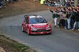 Citroën bekroonde het debuut van de C4 WRC met een 1-2 voor de teruggekeerde Loeb en hier Sordo