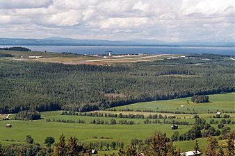 Åre Östersunds flygplats, österut.