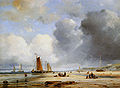 Vista de una playa con barcos, de Ary Pleysier (ca. 1842-1859).[99]​