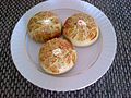 "Poğaça" are salty teatime cookies