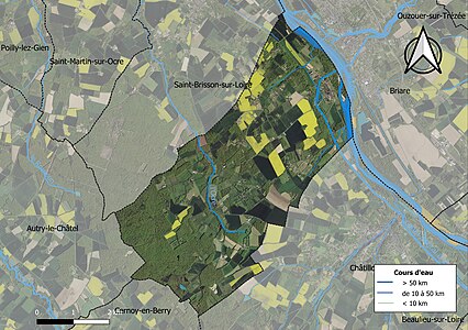 Carte orthophotographique de la commune en 2016.