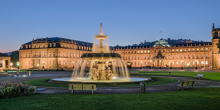 Neues Schloss, Schlossplatzspringbrunnen (Schlossplatz, Stuttgart).