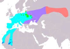 Distribución de Acrocephalus paludicola