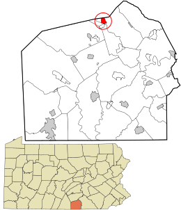 Location in Adams County and the state of Pennsylvania.