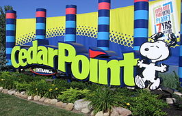 De ingang van Cedar Point