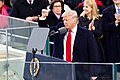 Former President Donald J. Trump giving the raised fist during his inauguration in 2017.