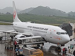 Japan Transocean Air plane at Ishigaki airport.jpg