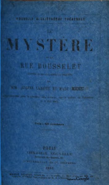 File:Labiche - Le Mystère de la rue Rousselet, 1861.djvu