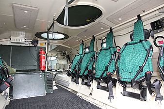 Interior of Finnish military modernized Pasi XA-180M armoured personnel carrier