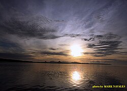 Sunrise view of the sea at Panglima Sugala