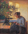 "Õmblev kalurinaine", Anna Ancher, 1890