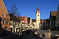 Oberer Marktplatz mit dem Turm der Pfarrkirche St. Jakob