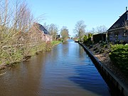 Gezicht over het Wolddiep (noordelijke richting) vanaf de voetgangersbrug