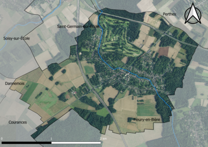 Carte orhophotogrammétrique de la commune.