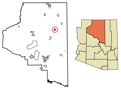 Location in Coconino County and the state of Arizona