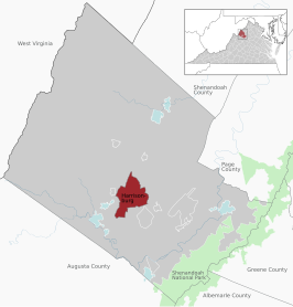 Harrisonburg enclaved within Rockingham County