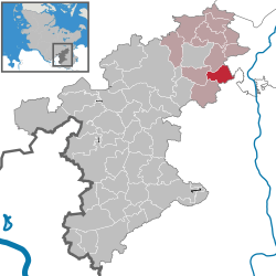 Elhelyezkedése Schleswig-Holstein térképén