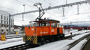 RhB Ge 3/3 214 in Samedan