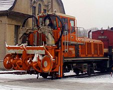 Schneefräse bei der Harzer Schmalspurbahn