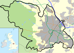 Relief map of Sheefield, South Yorkshire