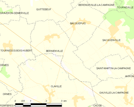 Mapa obce Bernienville