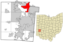 Location in Montgomery County and the state of Ohio