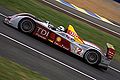 McNish driving the Audi R10 at the pre-event of the 2008 24 Hours of Le Mans.