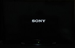 A picture of a Sony logo during turning On with the Sony BRAVIA.