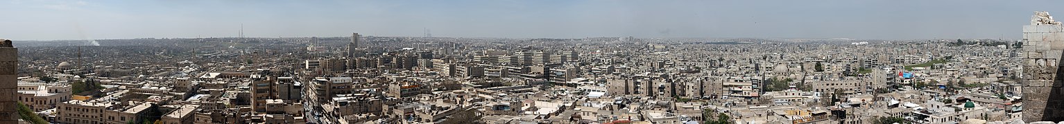 Panoramic view of Aleppo city