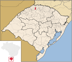 Location of Redentora in Rio Grande do Sul