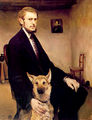 Image 7Self-portrait with Dog (Autoportret sa psom) by Miroslav Kraljević (1910) Modern Gallery, Zagreb (from Culture of Croatia)