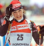 Magdalena Neuner à Trondheim en 2009.