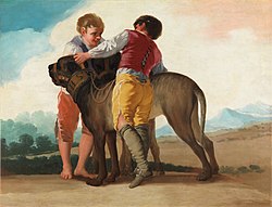 1786 Boys with Mastiffs