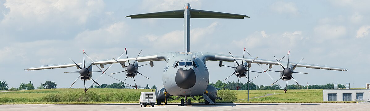 Airbus SAS operated Airbus A400M (reg. EC-404, cn 004) at ILA Berlin Air Show 2016.