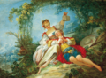 Amantes felices, de Jean-Honoré Fragonard, 1760-1765.