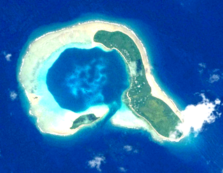 ISS-Foto des Atolls