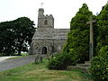 View of west tower and south porch.