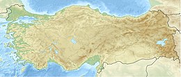 Turkey, with Antalya pinpointed at the northwest along a thin strip of land bounded by water