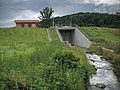 Blick von Königheim auf das Rückhaltebecken