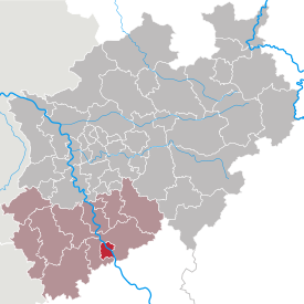 Lage des Bonn in Nordrhein-Westfalen (anklickbare Karte)